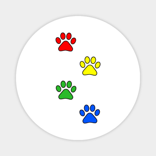 Colorful cat footprint Magnet